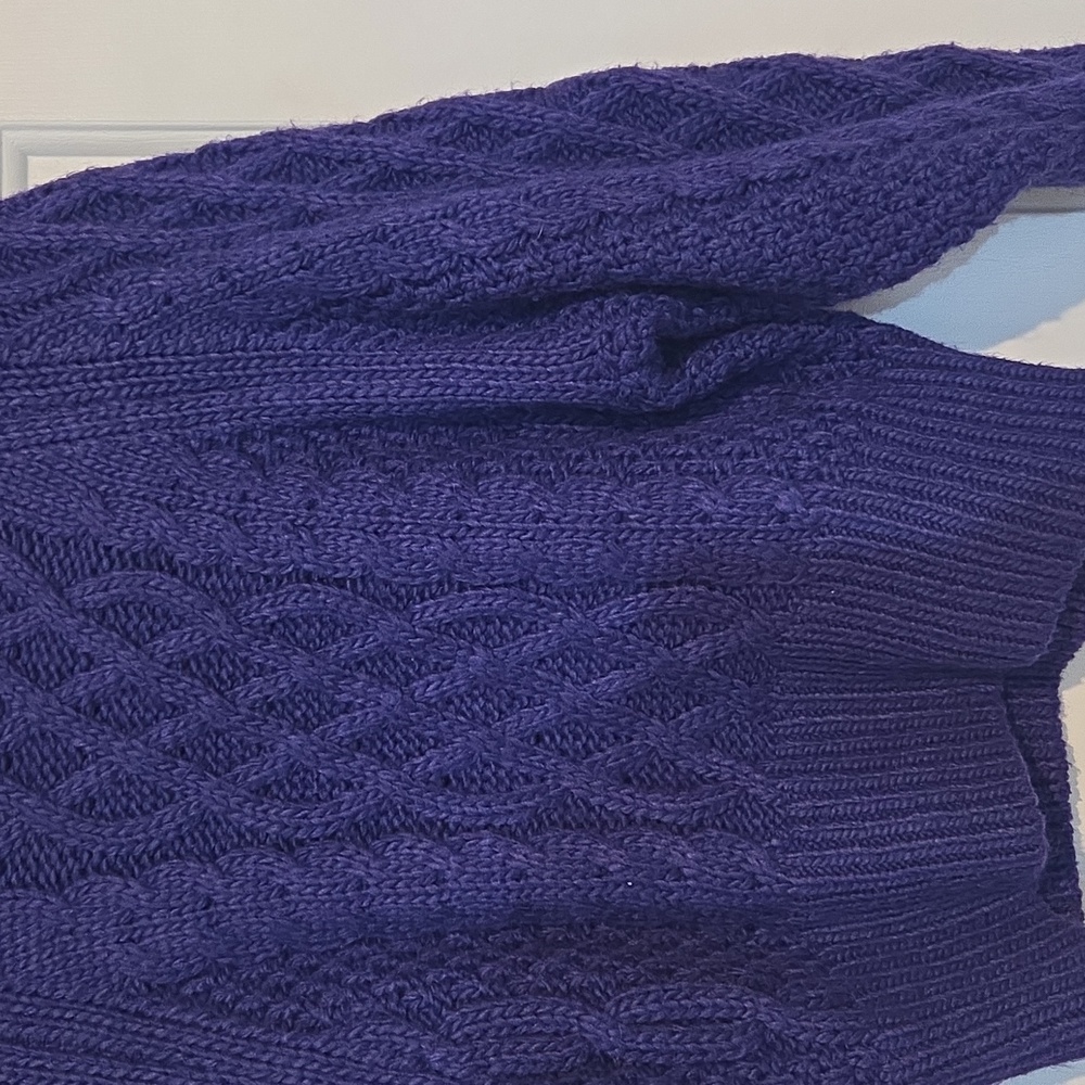 H&M Purple Chunky Cable Knit Sweater - Picture 4 of 7